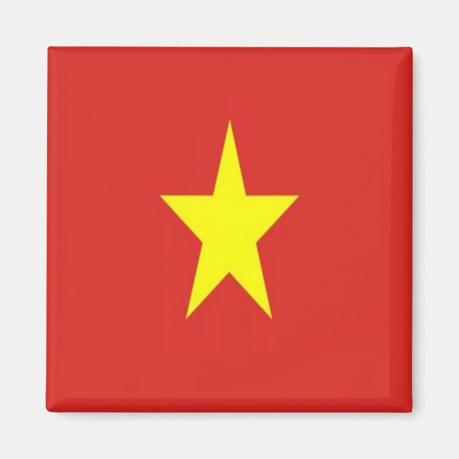 zVN001 VIETNAMESE FLAG, Vietnam, Asia, Fridge Magnet (Front)
