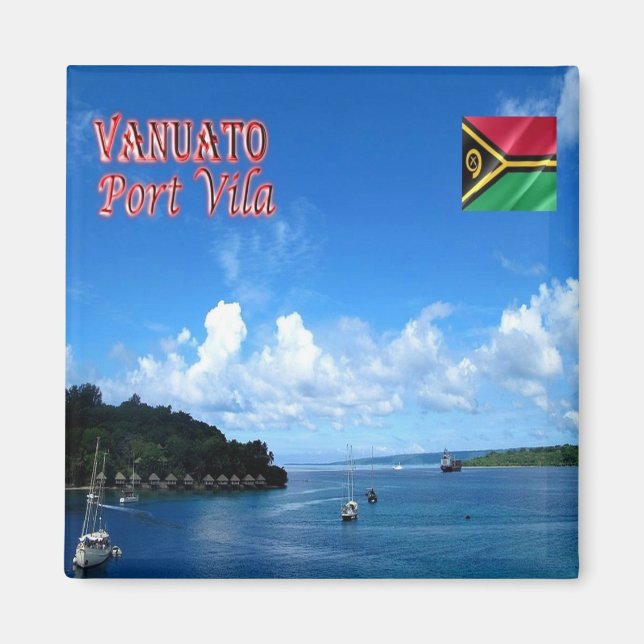 zVU004 PORT VILA, Natural Harbour, VANUATU, Fridge Magnet (Front)