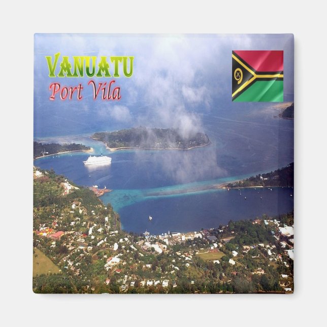 zVU008 PORT VILA, Vanuatu, Oceania, Fridge Magnet (Front)