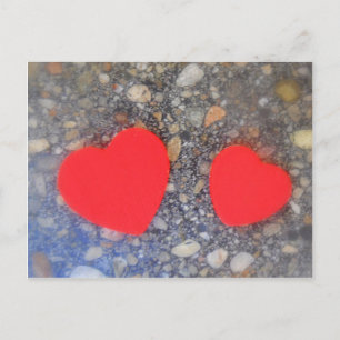 zwei Herzen two hearts Postcard