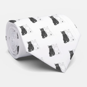 Zwei Katzen Krawatte Tie