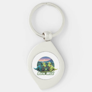 Zwei kleine Dinos - Born Wild  Key Ring