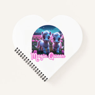 Zwei kleine süße Ponys - Magic Queen Notebook