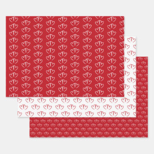 Zwei verbundene Herzen - Wrapping Paper Sheet