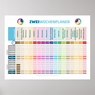 Zwei Wochenplaner für Kinder im Wechselmodell Poster