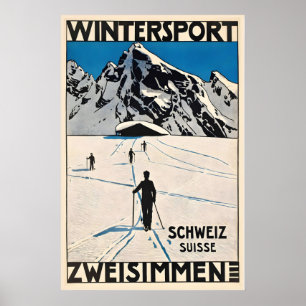 Zweisimmen Bernese Oberland Gstaad Switzerland Poster