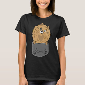 Zwergspitz Pomeranian Pocket Design Pocket Puppy T-Shirt