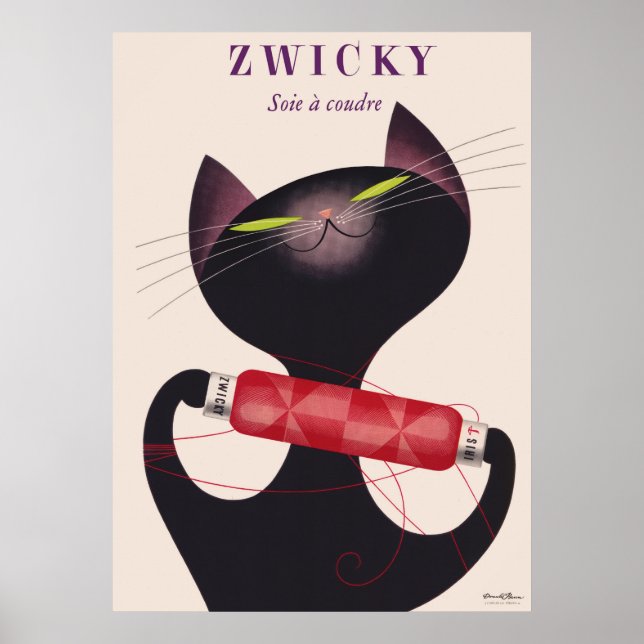 Zwicky Cat Poster by Donald Brun (Front)