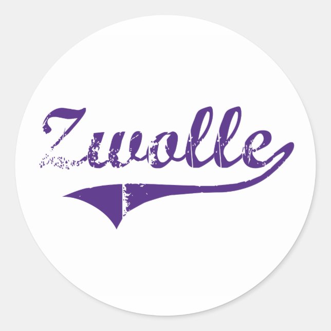 Zwolle Louisiana Classic Design Round Sticker (Front)