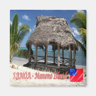 zWS007 MANONO ISLAND, Fale, Samoa, Oceania, Fridge Magnet