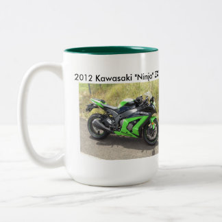 ZX10R Wheelie past Gixxer Two-Tone Coffee Mug