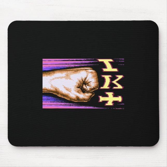 Zx Spectrum C64 Karate 8-bit Retro  Mouse Pad (Front)