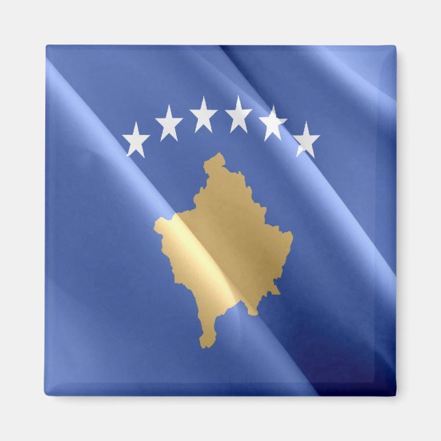 zXK002 KOSOVAR waving FLAG KOSOVO, Europe, Fridge Magnet (Front)