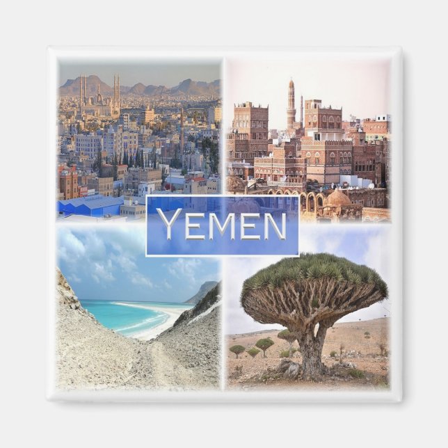 zYE003 YEMEN, Mosaic, Asia, Fridge Magnet (Front)