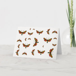 Zygaena carniolica - The Crepuscular Burnet Moth Card