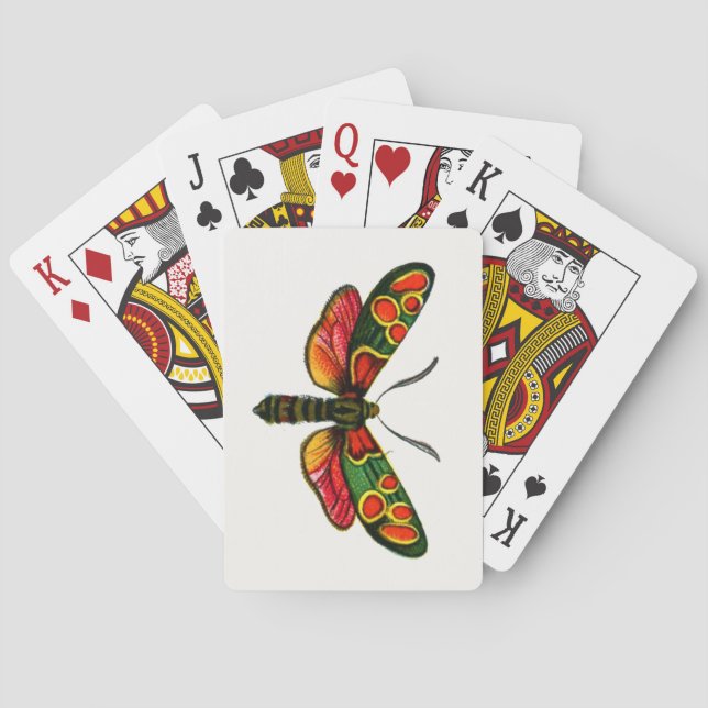 Zygaena carniolica - The Crepuscular Burnet Moth Playing Cards (Back)