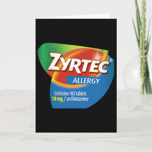 Zyrtec Allergy Funny Group Nurse Pharmacy Hallowee Card