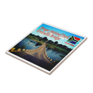 zZA003 KRUGEN N.P. South Africa, Crocodile, Ceramic Tile