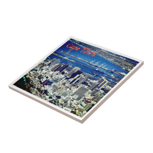 zZA008 CAPE TOWN, Aerial View, South Africa, Ceramic Tile