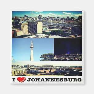 zZA017 JOHANNESBURG I Love, South Africa, Fridge Magnet