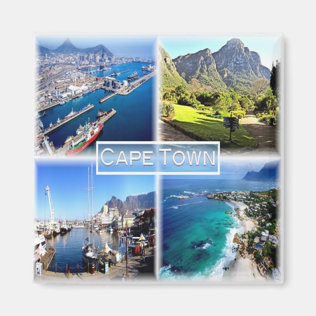 zZA025 CAPE TOWN, Mosaic, Clifton, Fridge Magnet (Front)