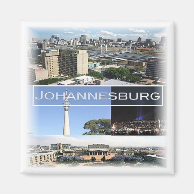 zZA029 JOHANNESBURG, Mosaic, South Africa, Fridge Magnet (Front)