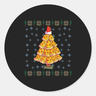Zza Christmas Tree Shirt Men Zza Lover Gift Santa Classic Round Sticker