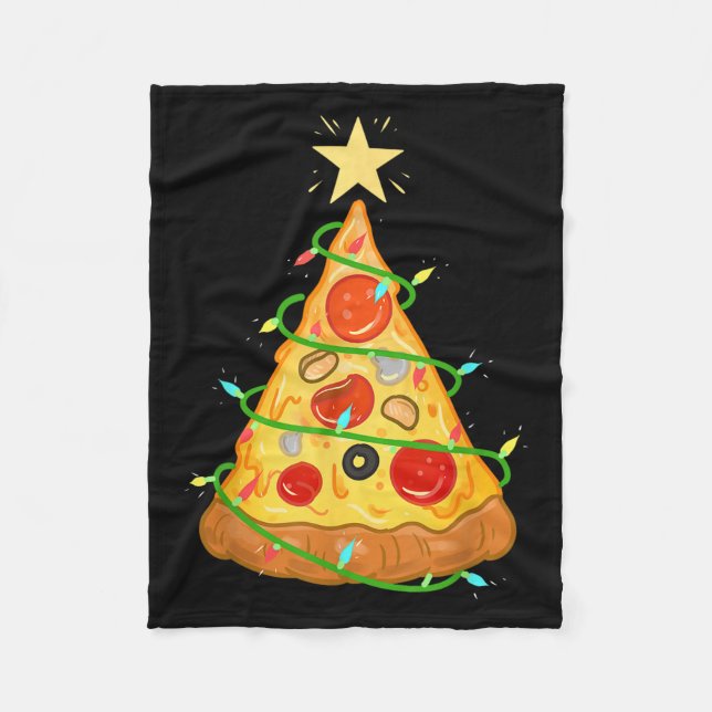 Zza Christmas Tree Zza Lover Gift  Fleece Blanket (Front)
