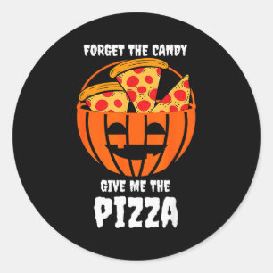 Zza Pumpkin Jackolantern Costume Easy Halloween  Classic Round Sticker