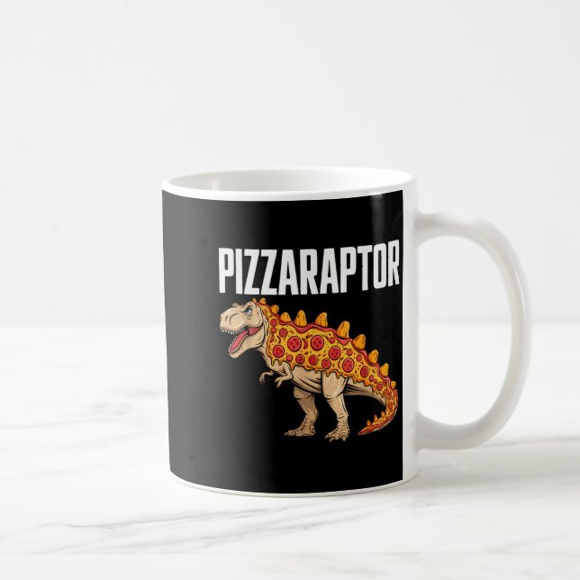 Zza T-rex Dino Fast Food Funny Zza Dinosaur  Coffee Mug (Right)