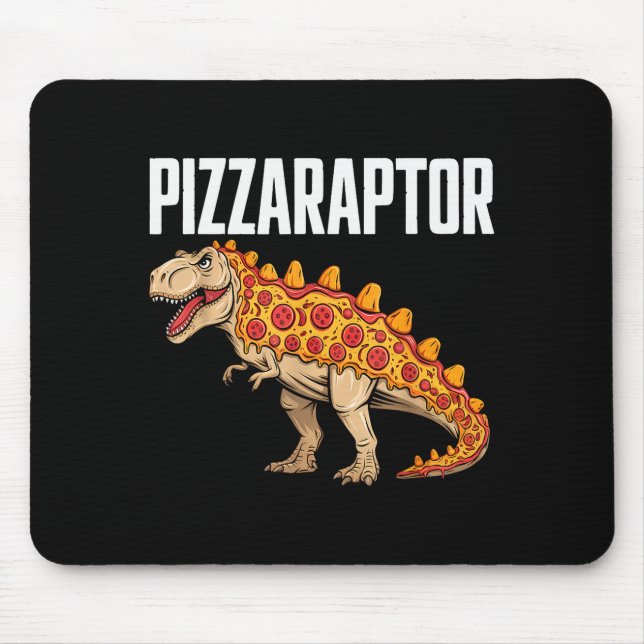 Zza T-rex Dino Fast Food Funny Zza Dinosaur  Mouse Pad (Front)