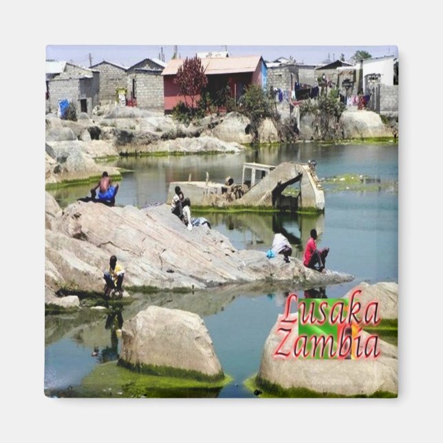 zZM005 LUSAKA, Zambia, Africa, Fridge Magnet (Front)