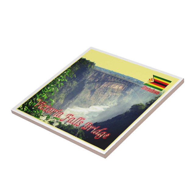 zZW006 VICTORIA FALLS, Zimbabwe, Africa, Ceramic Tile (Side)