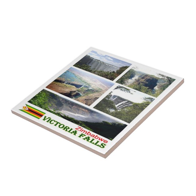 zZW008 VICTORIA FALLS, Mosaic, Zimbabwe, Ceramic Tile (Side)