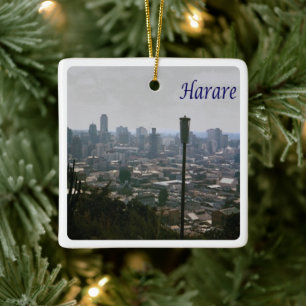 zZW016 HARARE, Zimbabwe, Africa, Ceramic Ornament