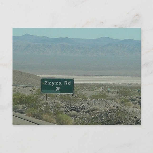 Zzyzx Rd. ~ Postcard (Front)